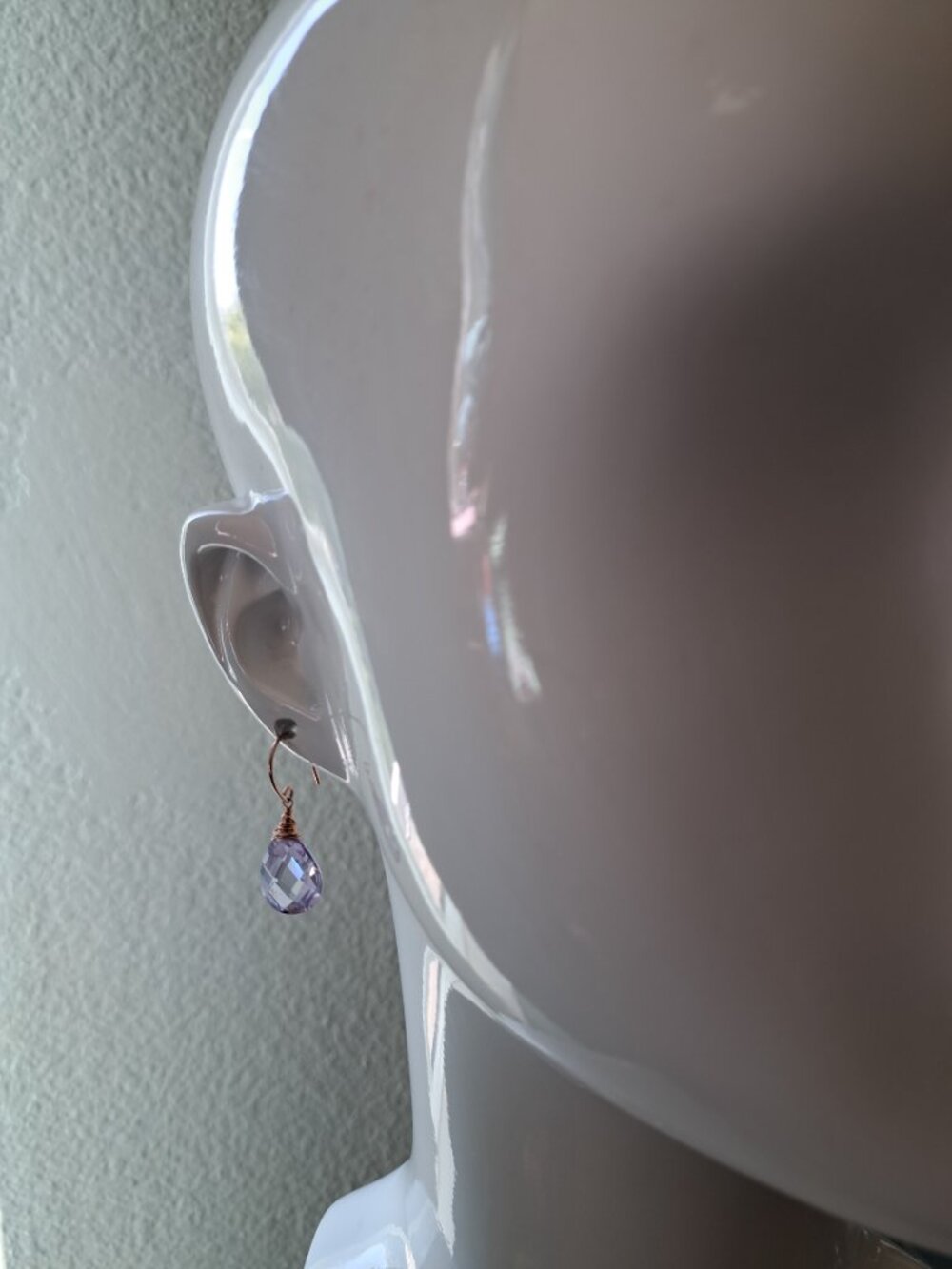 ✨ Lavender CZ Earrings | Rose Gold Teardrop | Soft Purple Sparkle